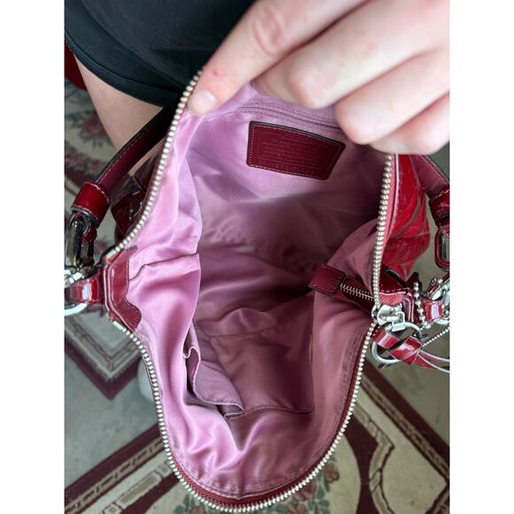 Coach Patent Red Shoulder Bag - Picture 3 of 7